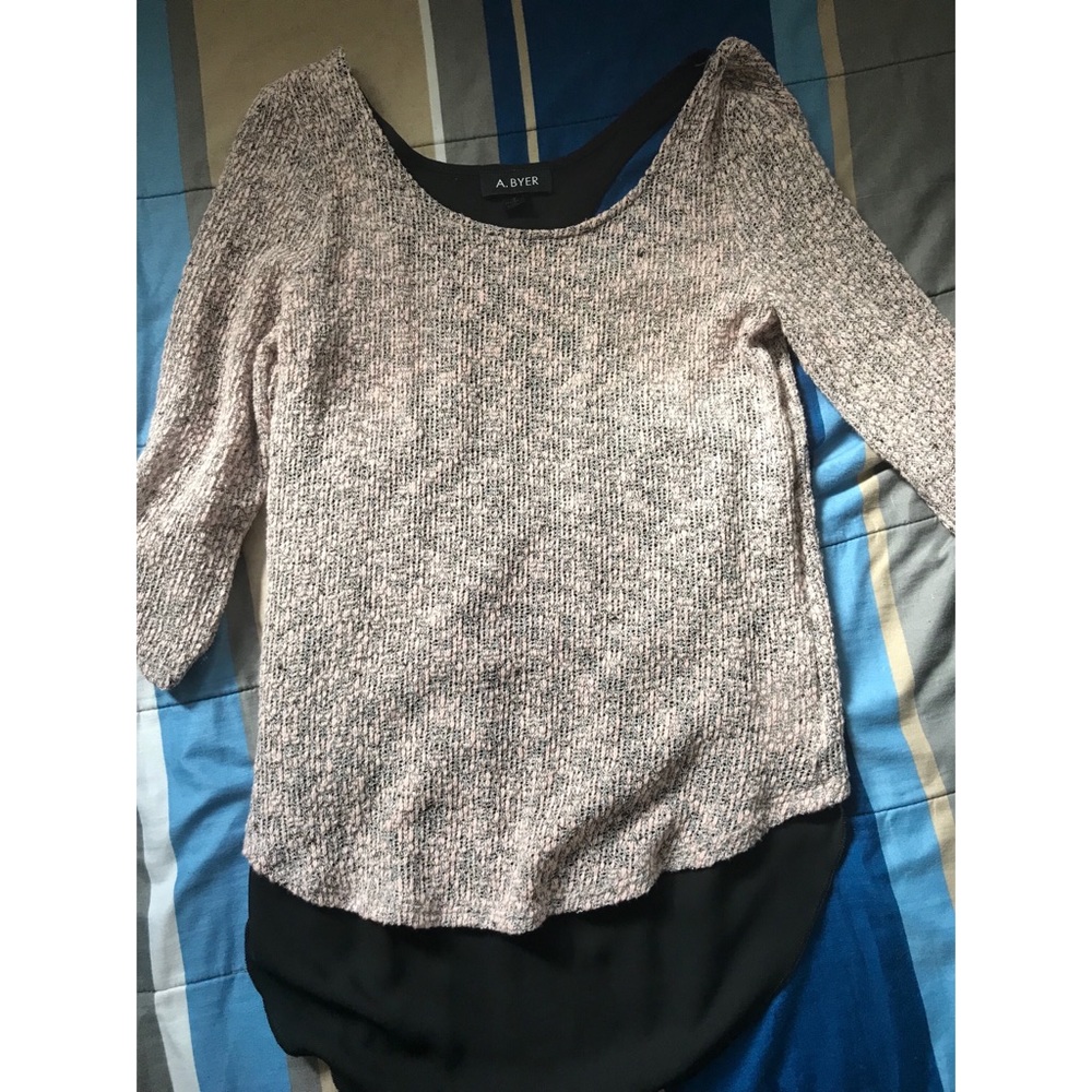 Long back. Kinda sweater type and mesh